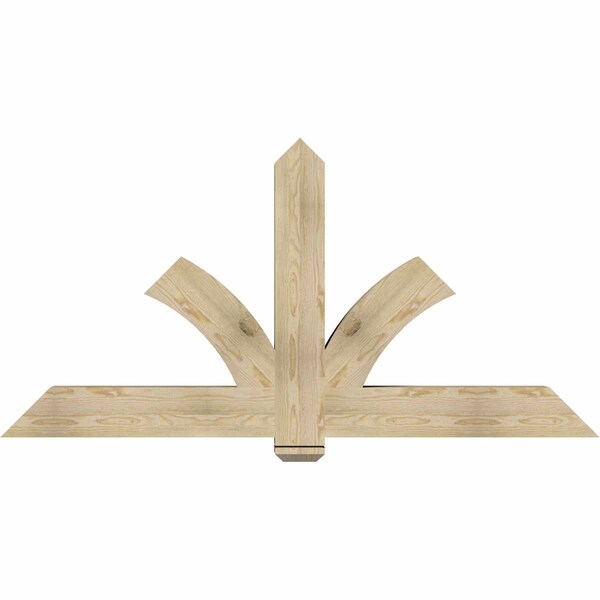 Ekena Millwork Redmond Rough Sawn Timber Gable Bracket, Douglas Fir, 72"W x 36"H x 6"D x 6"F, 12/12 Pitch GBW072X36X0606RED00RDF - main